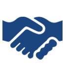 Care handshake icon